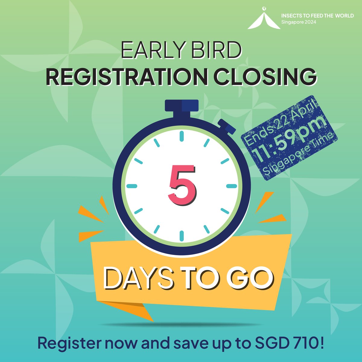 Hurry! Early bird registration ends in just 5 days! Register now to save.
➡bit.ly/47C8TXa

#IFW2024 #Insects #Conference #BSF #mealworm #cricket #silkwork #alternativeProtein #sustainability #earlybirdspecial #RegisterNow