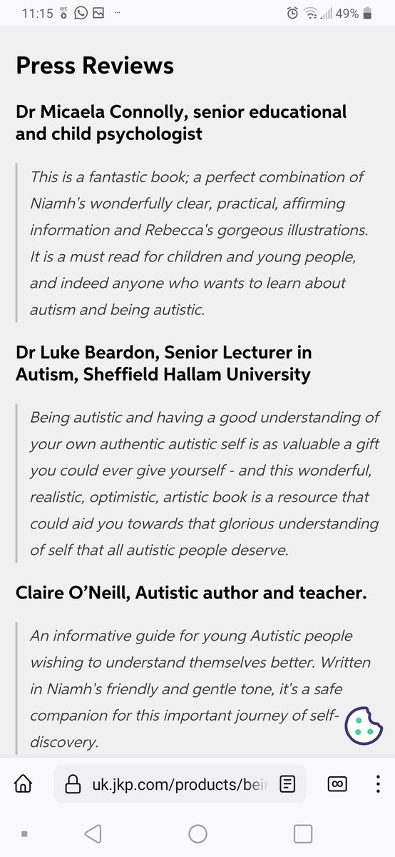 Reviews have started coming in for my @JKPAutism kids book 'Being Autistic (and what that actually means)' illustrated by @theorah. I am rather emotional about this 😍 Thank you @SheffieldLuke @MicaelaConnoll2 @claruineill uk.jkp.com/products/being…