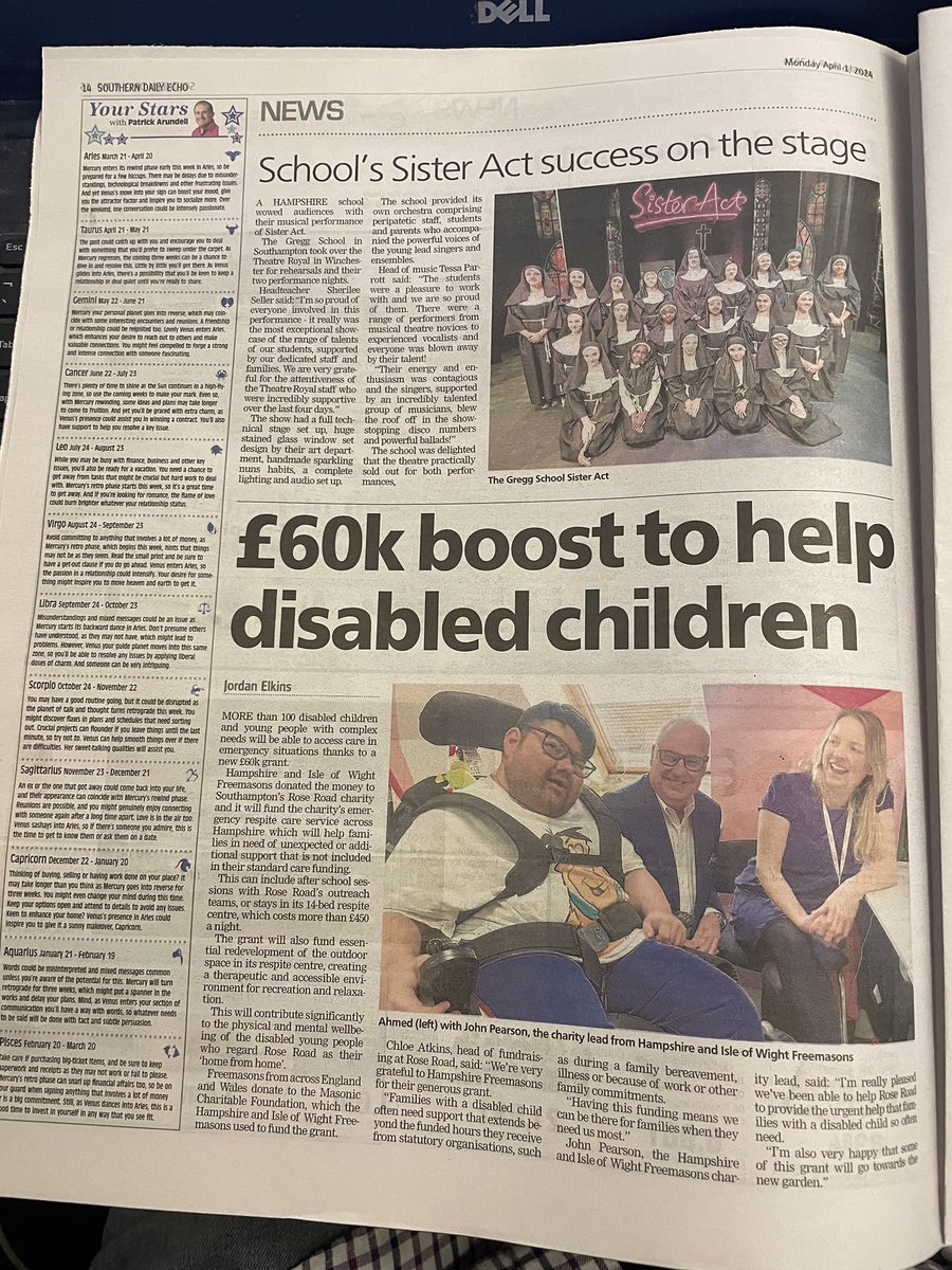 Southampton Echo covers @HantsMason £60k grant to Rose Road Foundation. “Having this funding means we can be there when families need us most” Chloe Atkins, Head of Fundraising at Rose Road Foundation. @Masonic_Charity #Freemasons