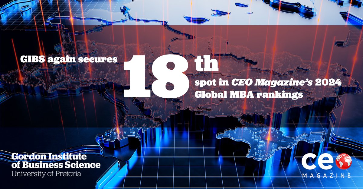 We are pleased to announce that GIBS has once again secured the 18th spot in CEO Magazine’s 2024 Global MBA Rankings among 284 MBA programmes spanning 24 countries. >> ceo-mag.com/2024-global-mb…