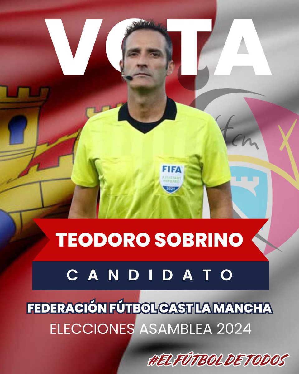 sobrinomagan's tweet photo. 📣 !𝑽𝑶𝑻𝑨 𝑻𝑬𝑶𝑫𝑶𝑹𝑶 𝑺𝑶𝑩𝑹𝑰𝑵𝑶!

🗣️ Hoy es el día en el que los clubes pueden decidir su futuro.

☝️ Os animamos a acudir a las urnas de las delegaciones y votar por nuestra candidatura.

💪 Es el momento de decidir vuestro futuro con un cambio necesario por el bien del fútbol regional.

#elfutboldetodos #elfutboldeverdad