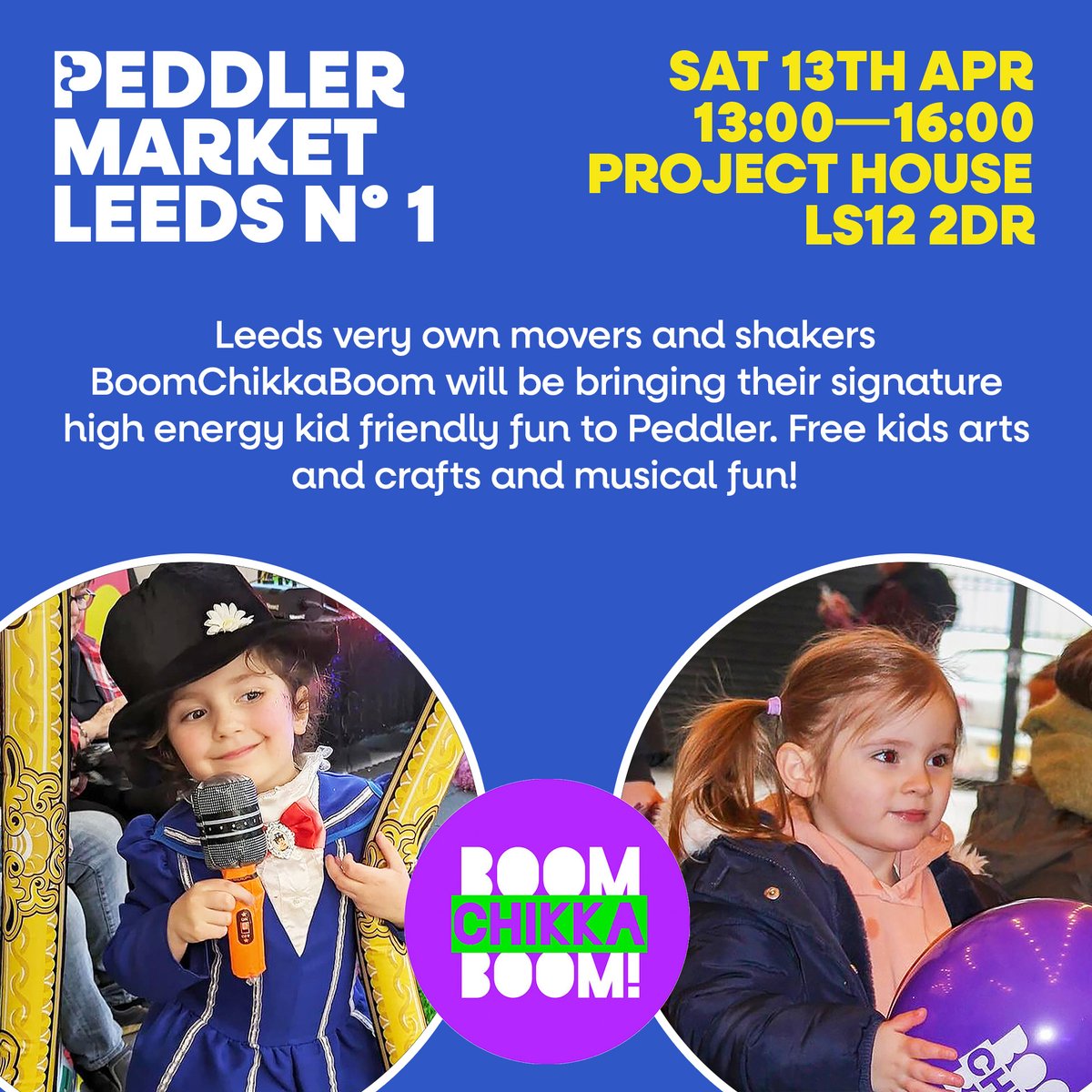 Peddler Market (@peddlermkt) on Twitter photo Expect a party atmosphere when <a href="/boomchikkaboom/">Boomchikkaboom</a> brings their high energy, kid-friendly fun to our first
<a href="/peddlermkt/">Peddler Market</a> #Leeds.
#PeddlerMarketLeeds Nº1
Fri 12th April 5—11pm
Sat 13th April 12—10pm
<a href="/projecthouselds/">Project House</a> LS12 2DR
#peddlermarket #peddlermkt #projecthouselds #leeds Expect a party atmosphere when <a href="/boomchikkaboom/">Boomchikkaboom</a> brings their high energy, kid-friendly fun to our first
<a href="/peddlermkt/">Peddler Market</a> #Leeds.
#PeddlerMarketLeeds Nº1
Fri 12th April 5—11pm
Sat 13th April 12—10pm
<a href="/projecthouselds/">Project House</a> LS12 2DR
#peddlermarket #peddlermkt #projecthouselds #leeds