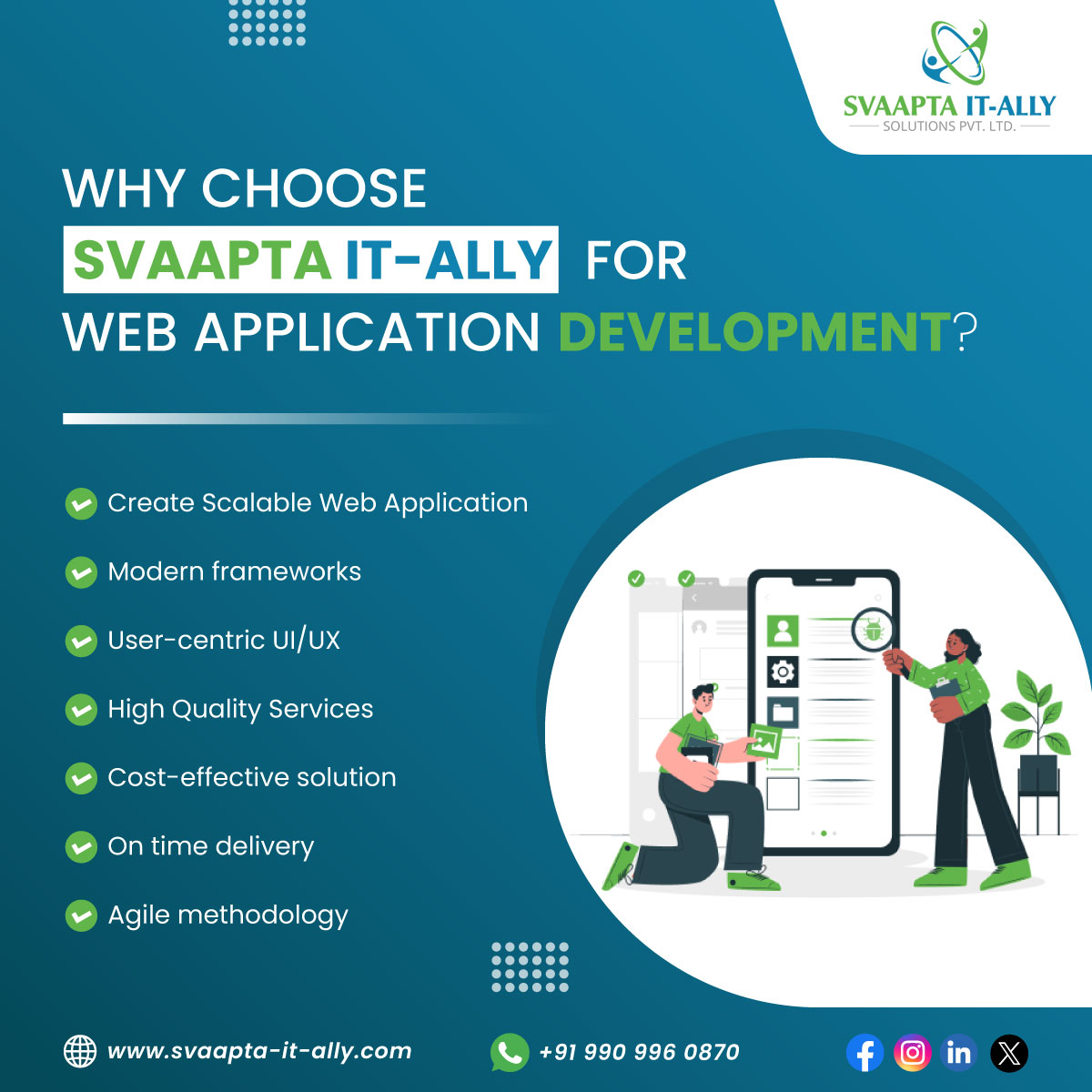 svaapta_it_ally's tweet image. Choose @svaapta_it_ally for web app development that delivers results! From innovative designs to scalable solutions, we've got you covered.
Reach out to us at ☎️+91-9909960870 for prompt support.
#webappdeveloper #webappsecurity #appdevelopmentagency #svaaptaitally #usa