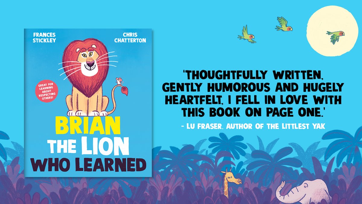 Thank you @_lufraser for this lovely review of BRIAN THE LION WHO LEARNED by Frances Stickley and @ChrisChatterton, out now! Order your copy today: bit.ly/4aEjP7P