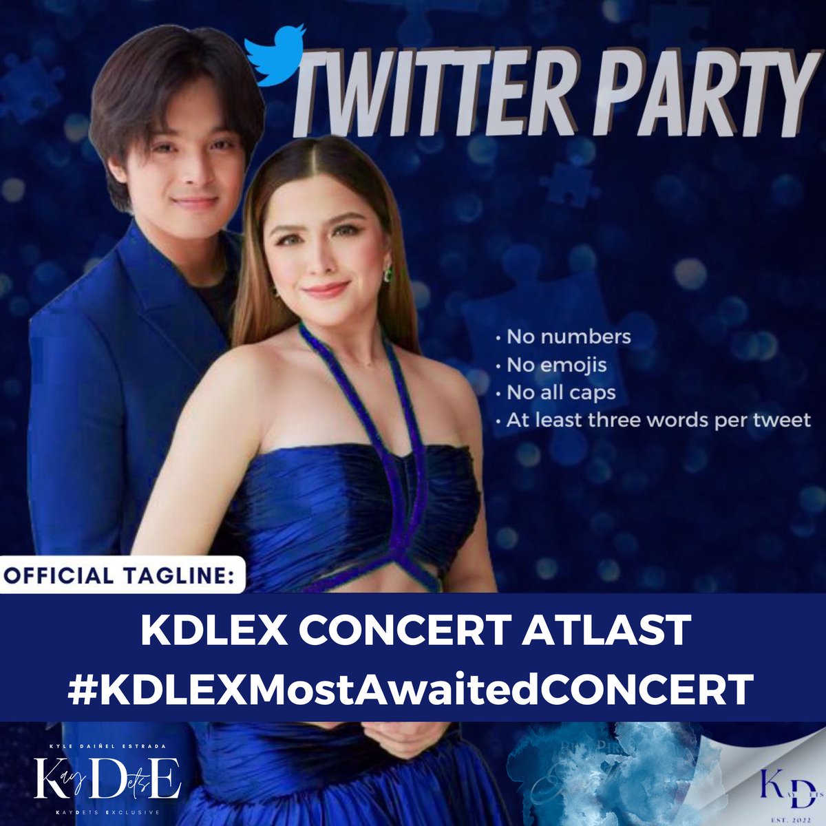 Sali po tayo sa X Party Tagline: KDLEX CONCERT ATLAST XP Reminders: - No numbers - Minimum of three words per post - No emojis - No all capslock Kindly drop the tag if you see this post. Thank you! Post I Repost I Quote I Reply #KDLEXMostAwaitedCONCERT #KDEstrada