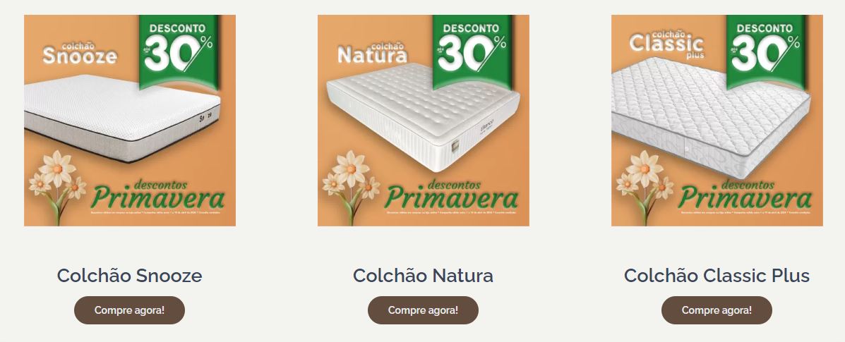 ColchoeseComp's tweet image. Aproveite os descontos de primavera, produtos selecionados agora com descontos até -30% .

colchoesecompanhia.com/descontos-de-p…