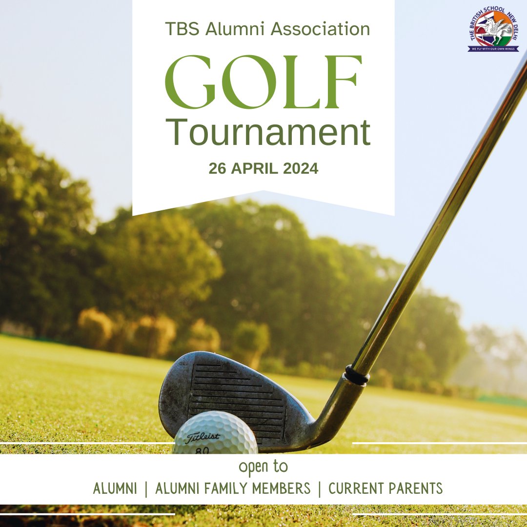 Get your clubs and tees ready, the TBS Alumni Association is organising its first Golf Tournament! We look forward to meeting our former students for a game on the greens. 🏌⛳👏 DM us for details. #TBSDelhi #TBSAlumni #Golf #golfswing