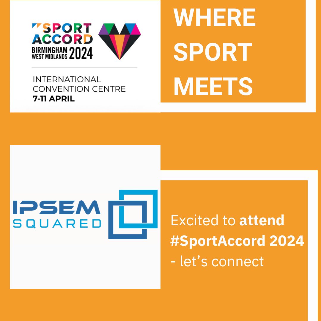 Next week, our team are coming to the heart of the UK - Birmingham to be part of the world's biggest summit on sport and business. When you're there, make sure you catch up with us!!
 
 #IPSEMSquared #SportAccord, #WhereSportMeets, #PowerofSport