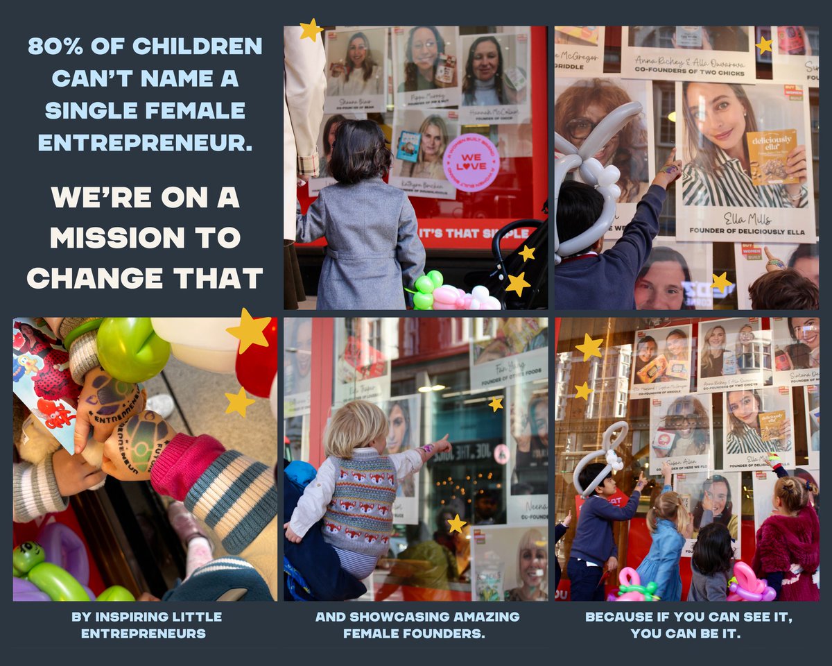 Couldn’t resist the opportunity to inspire the next generation of entrepreneurs by showing them all of our AMAZING founders in the windows of @WholeFoods 🚀✨ It was all worth it to hear 1 little girl say ‘Mummy this is to show me I can be anything when I grow up’. How magic 💓