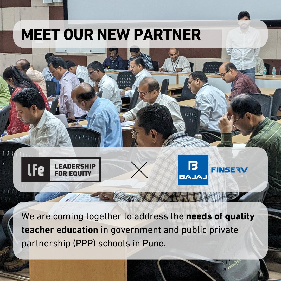 We are thrilled to announce our partnership with Bajaj Finserv to address the need for quality teacher education in government and public-private partnership (PPP) schools in Pune. Together, we envision a future where every child can access the education they deserve.