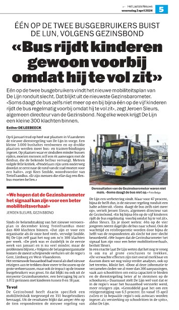 Resultaten van Gezinsbarometer rond mobiliteit vandaag onder meer in <a href="/HLN_BE/">HLN.BE</a>, <a href="/Nieuwsblad_be/">Nieuwsblad.be</a>, <a href="/joe_fm/">Joe</a>, Play Nostalgie, <a href="/vrtnws/">VRT NWS</a>...
