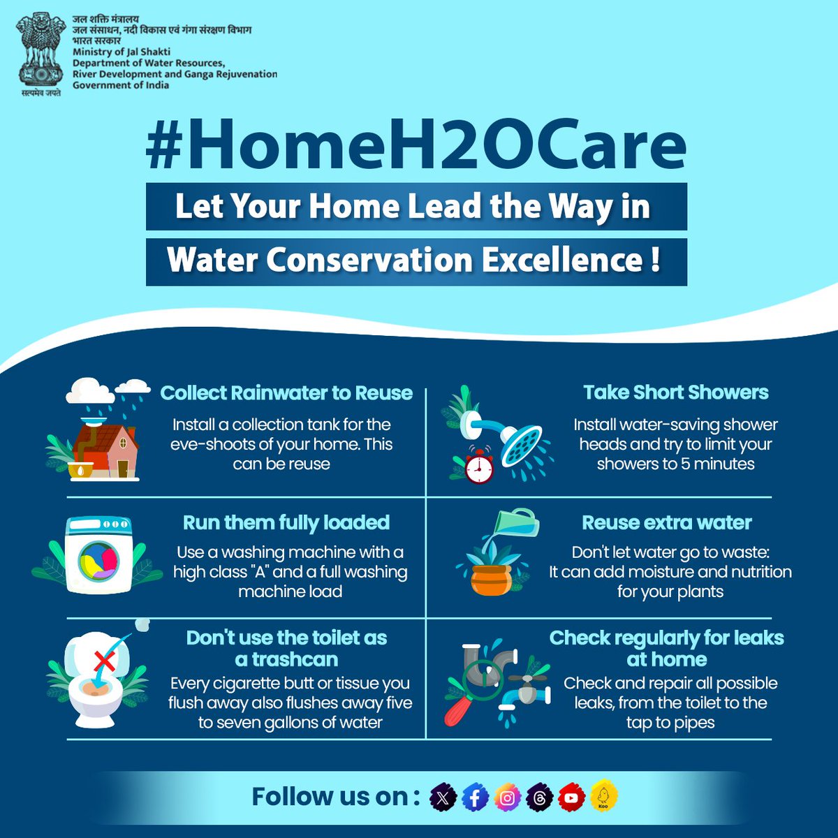 Water Conservation is critical now more than ever. It's a global responsibility that calls for collective action. Join us in our effort to showcase practical ways to #conservewater. Share your ideas using #HomeH2OCare and tag us. Let's make a difference together! #SaveWater