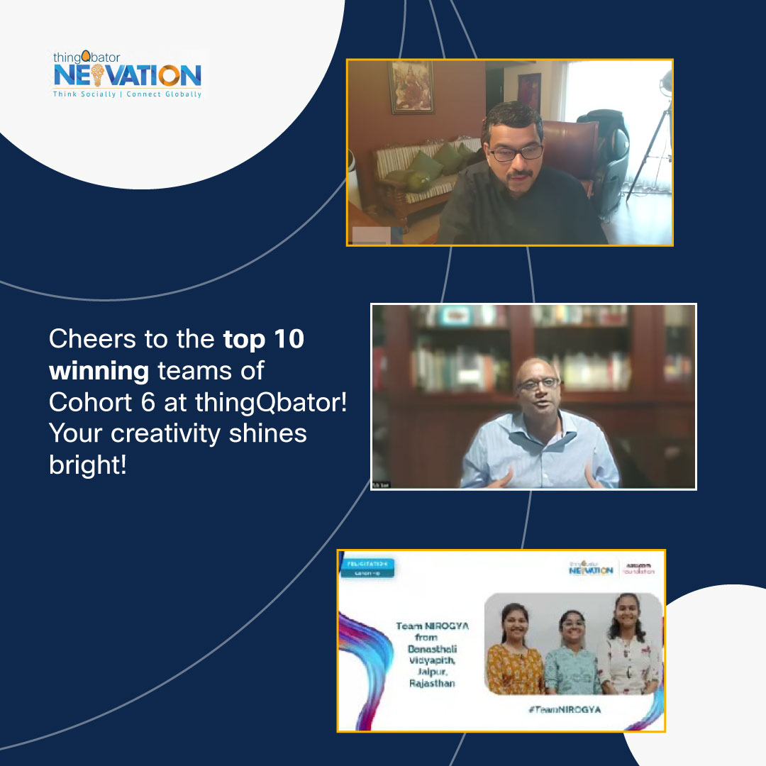 Excited to honor 10 teams who won Cisco India's thingQbator Cohort 6, tackling social challenges! 🌟 They'll get ₹5L seed funds + incubation. Thanks to 1K+ student innovators, speakers & our Cisco champs for their support. 🎓🙌 #thingQbator #Innovation #CSR #Neovation