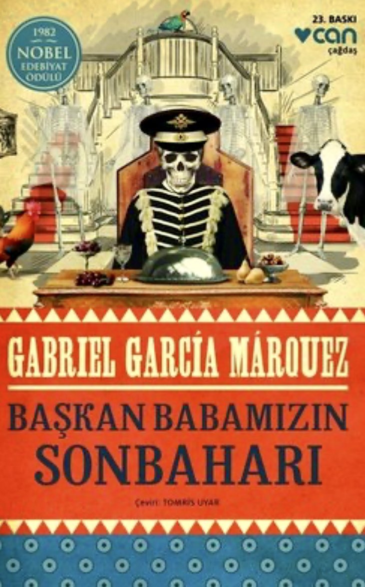 'Başkan Babamızın Sonbaharı' ölmek üzere olan, ama bir türlü ölmek bilmeyen, yaşama tutunmak adına cinayetler işleyip kanlar döken bir diktatörün öyküsüdür.' Günün kitap önerisi Gabriel Garcia Marquez'in 'Başkan Babamızın Sonbaharı' romanını okuyalım, okutalım...