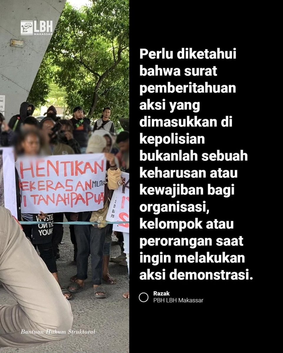 Makassar, 2 April 2024. Forum Solidaritas Mahasiswa Pelajar Peduli Rakyat Papua (FSMP-PRP) menggelar aksi  di Fly Over dan mendapatkan tindak kekerasan dan pembubaran paksa oleh aparat kepolisian Polrestabes Kota Makassar. Aksi protes ini Selengkapnya: lbhmakassar.org/press-release/…