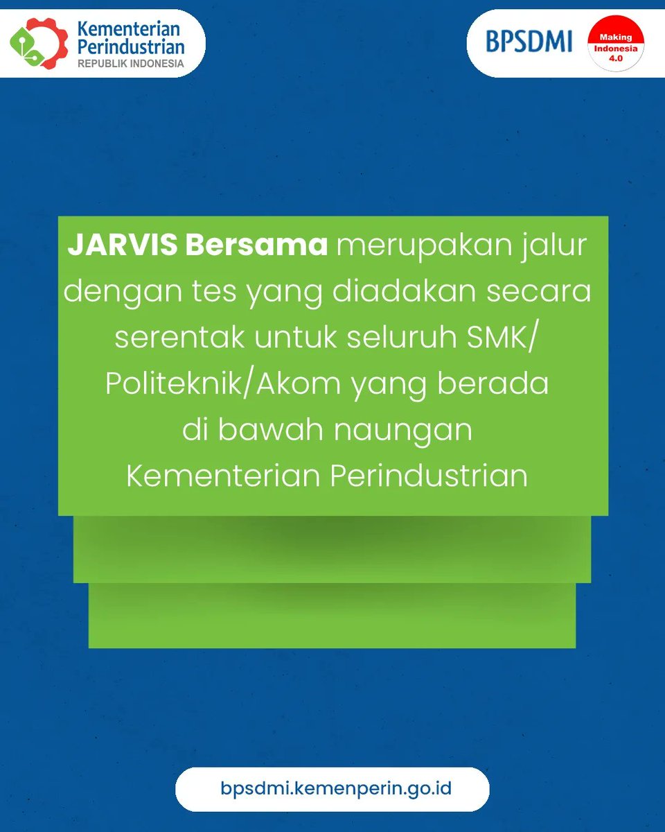 BPSDMI_Kemperin's tweet image. Halo, Sobat Industri!

Persiapkan dirimu sebelum JARVIS Bersama ya! Selalu update timeline dan informasi terbaru di website jarvis.kemenperin.go.id

#JARVISKemenperin #SobatIndustri #BPSDMI
