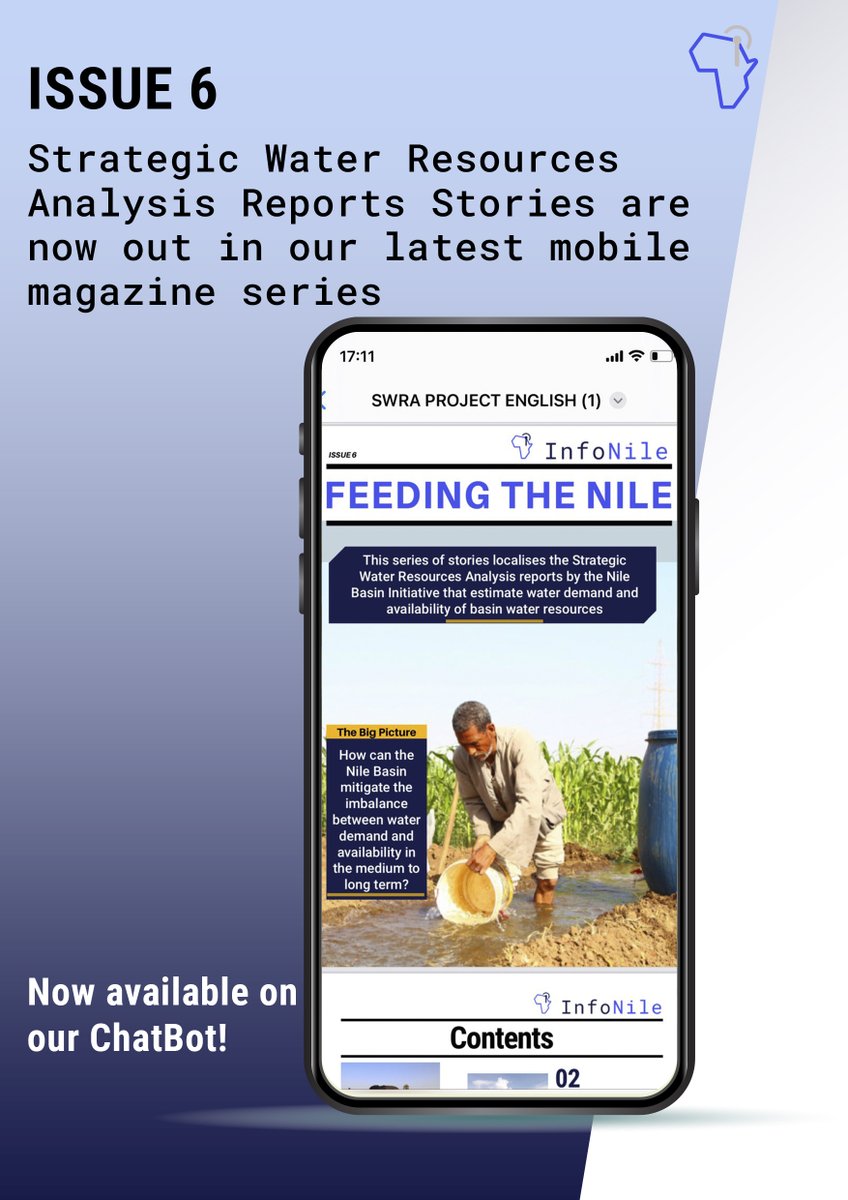 The @nbiweb's Strategic Water Resources Analysis Reports estimate water demand and availability of basin water resources. We covered multimedia stories across the #NileBasin to determine this. We have now curated these stories into a mobile magazine. 🔗bit.ly/3VJU1mv