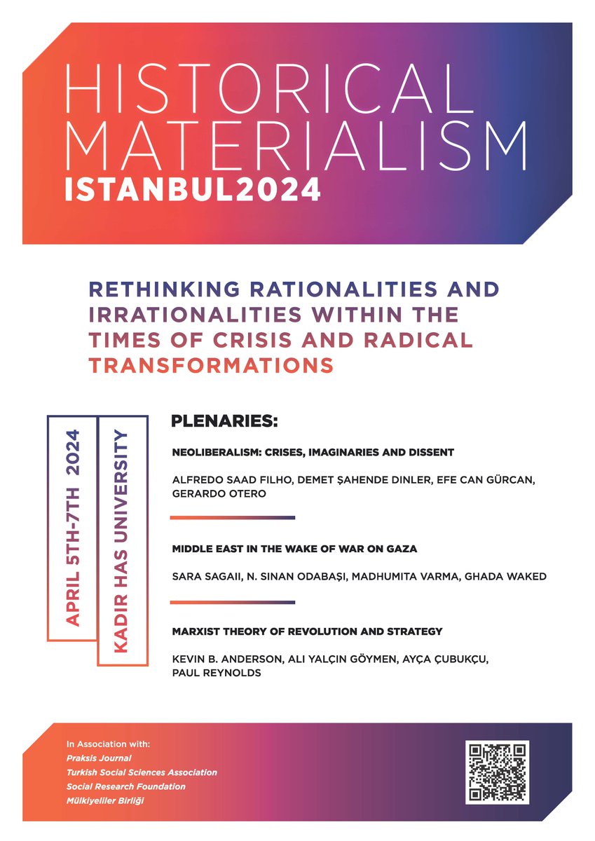 📢Historical Materialism Istanbul 2024 Conference will be held on April 5-7th, 2024 <a href="/khasedutr/">Kadir Has Üniversitesi</a> 👇 

For further information: historicalmaterialismistanbul2024.net