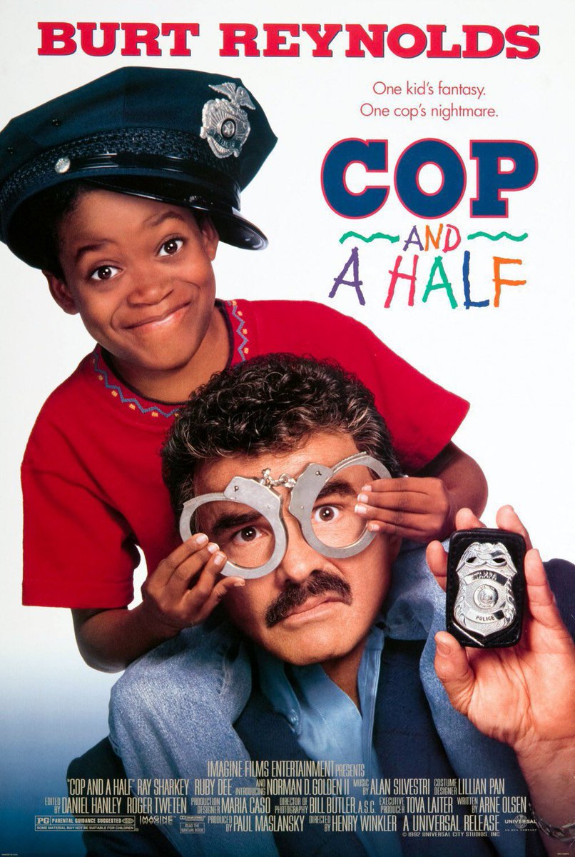 🎬MOVIE HISTORY: 31 years ago today, April 2, 1993, the movie ‘Cop and a Half’ opened in theaters!

#BurtReynolds #NormanDGoldenII #RubyDee #HollandTaylor #RaySharkey #SammyHernandez #SeanONeal #FrankSivero #RockyGiordani #MarcMacaulay #TomMcCleister #RalphWilcox #TomKouchalakos