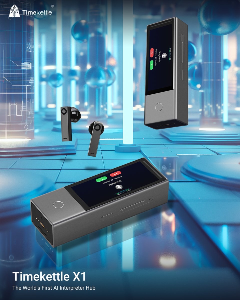 TimekettleTech's tweet image. Break down language barriers effortlessly with the Timekettle X1 Interpreter Hub's Voice Call Translation feature. 
🌐Connect with the world like never before, no matter the language. 

#timekettle #aitech  #techproduct  #techprogress  #translatordevice