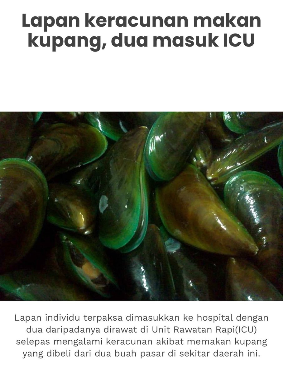 drfitriyusof's tweet photo. Apa Anda Perlu Tahu Tentang Kupang.

Sebab ini kes keracunan makanan, izinkan saya kongsi sikit tentang spesies kupang ni. https://t.co/EDxUc3G0aB
