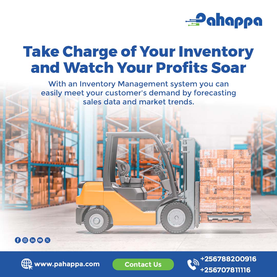 An inventory Management System helps you efficiently track, manage, and organize your inventory so you never run out of stock. If you are looking to streamline your inventory processes, visit us today at Plot 163, Muteesa II Road, Ntinda, Kampala, Uganda #IMS #inventory #pahappa