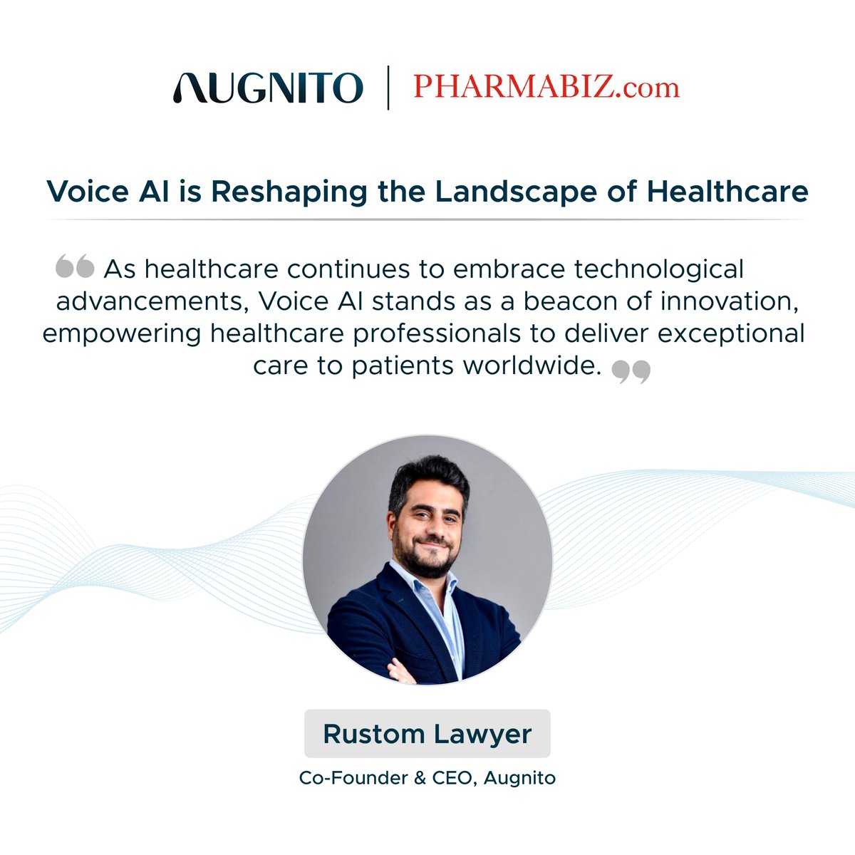 Excited to announce our feature in @pharmabiznews, where our Co-Founder and CEO @RustomL shared insightful perspective on the transformative potential of Voice AI in healthcare. Read more: bit.ly/VoiceAIinHealt… #AugnitointheMedia #VoiceAI #SpeechRecognition #Healthcare