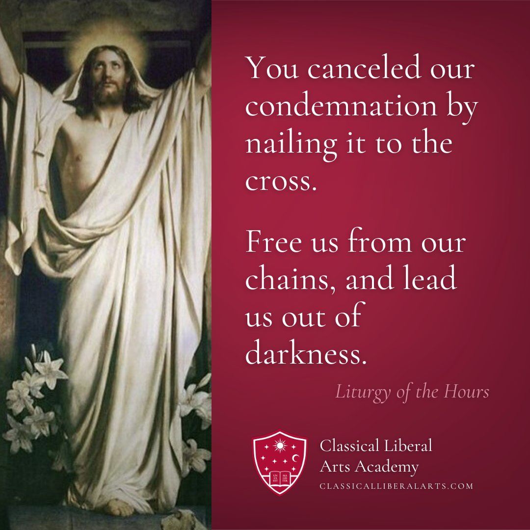 'You canceled our condemnation by nailing it to the cross; free us from our chains, and lead us out of darkness.'
#liturgyofthehours #divineoffice #easter