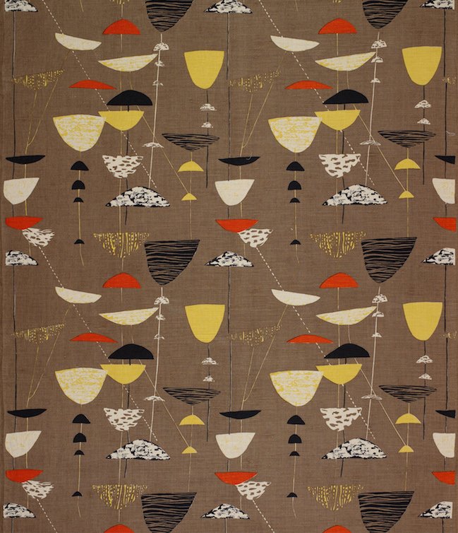 British textile designer Lucienne Day, Olive Calyx, 1951 #WomensArt