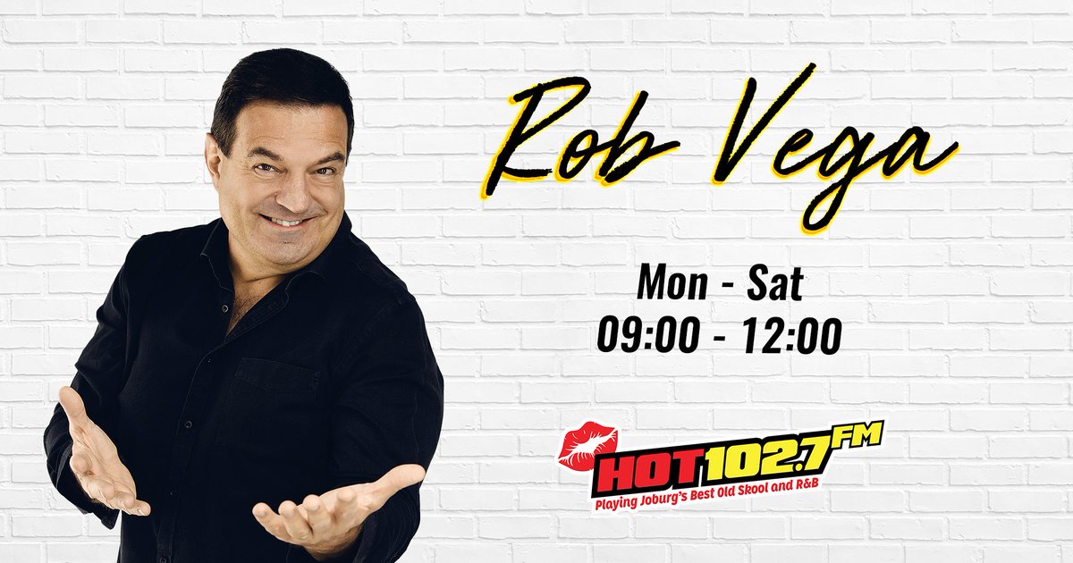 Join Rob Vega up next on Hot 102.7FM - taking you through to midday from 09:00. Tune in!