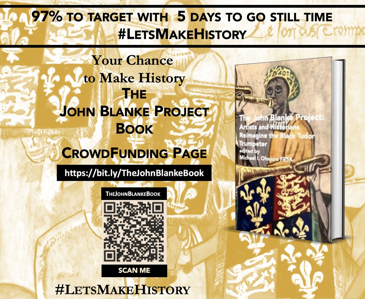 We're on the brink of making history! 🎉 With just 5 days left, we've reached 96% of our funding goal. Needing just a bit more to cross the finish line. This is your nudge to be part of something big! #LetsMakeHistory #JohnBlanke #BlackBritishHistory #HistoryMatters