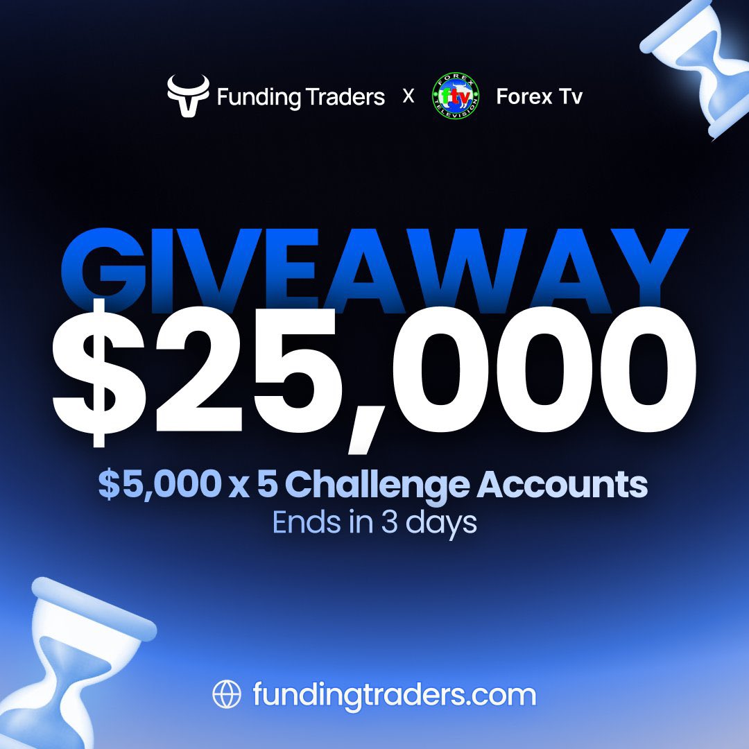 ForexTvOfficial's tweet photo. 🎁 25k GIVEAWAY ALERT 🎁

⚪️ 5 x 5k FundingTraders account🔵

📌 Rules:
1️⃣. Must Follow @ForexTvOfficial || @Funding_Traders || @StanFXTrading || @davidkrtinic 

2️⃣. LIKE and REPOST this post

3️⃣. Tag 3 friends

4️⃣ Also Follow @lifeofRexxie || @pips_daily || @TheXRoyalty 

5️⃣. REPLY and RETWEET 👇🏽👇🏽

⏭️ @Funding_Traders pinned post
https://t.co/SdCnocqiI6

⏭️ @ForexTvOfficial pinned post
https://t.co/k4SIKChpI6

🚨Must complete all task!! 👀