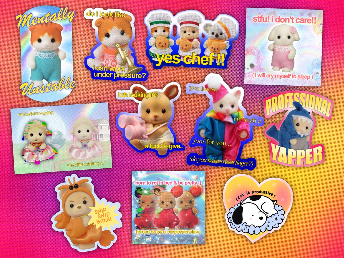 __hapumiii's tweet photo. #hapumorders INA ๐ฎ๐ฉ GO stickers by @crittercaffe
๐ฅจ idr 16,000 / 2 pcs
ft. sylvanian families, snoopy, sonny angel, popmart, & smiskis
NEW COLLECTION ADDED!
min 5 slots filled / additional fee charged
cargo tax โ๏ธ
๐ deadline: 5 apr
๐ jakarta based
โ
ORDER BY DM โ
https://t.co/FkcUGj1L0g
