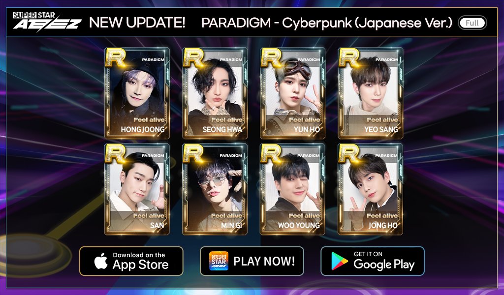 [🎹] ATEEZ - Cyberpunk (Japanese Ver.) [Full] SONG & PACKAGE & MISSION UPDATE! Feel alive 한정 테마를 지금 바로 슈스티즈에서 만나보세요! Get the Limited Theme right now on SSATZ! 🛍 bit.ly/3IDMxKH #슈퍼스타에이티즈 #SUPERSTARATEEZ #슈스티즈 #SSATZ #에이티즈 #ATEEZ