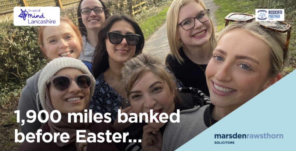 The final results are being counted and verified... But so far we have clocked 1,900 miles in our 2,024 miles in March challenge! We've been walking, running & cycling to raise vital funds for #mentalhealth charity, @LancsMind. But did we reach our goal before the month was out?