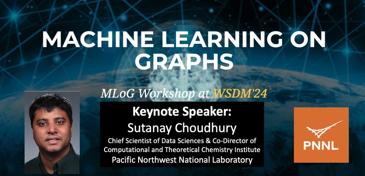 Thanks again to our keynote speaker Sutanay Choudhury (<a href="/sutanayc/">Sutanay Choudhury</a>) for their excellent talk "Hypothesis Generation and Testing with Compound AI Systems"  

#MLoG2024 #WSDM2024