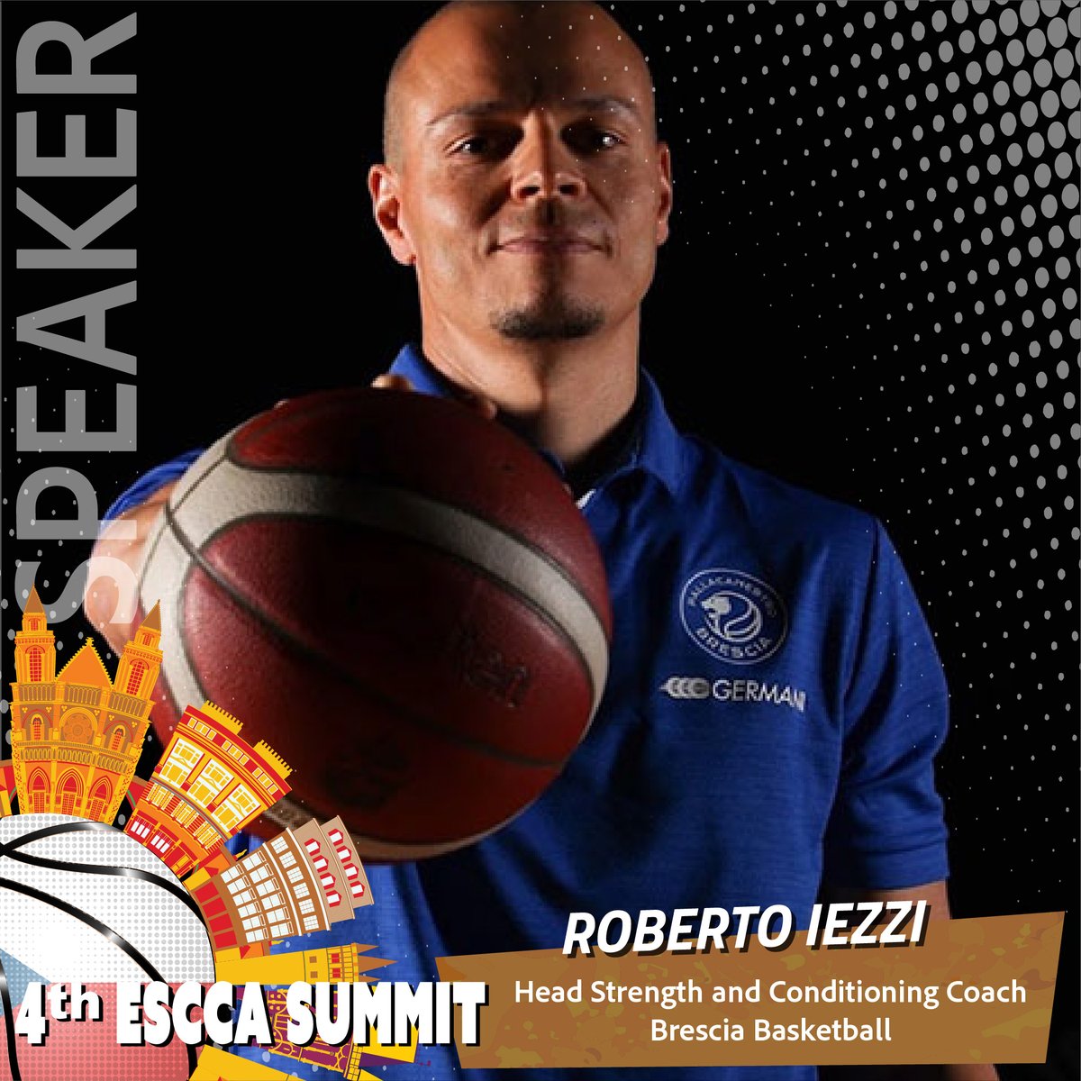 We are delighted to announce Roberto Iezzi, Head S&amp;C Coach at Brescia Basketball as a speaker for the 4th ESCCA Summit. 

Topic title: "Being stable in a dynamic environment"

Looking forward to another great presentation!

More info and sign ups at:

escca.net/portfolio/4th-…