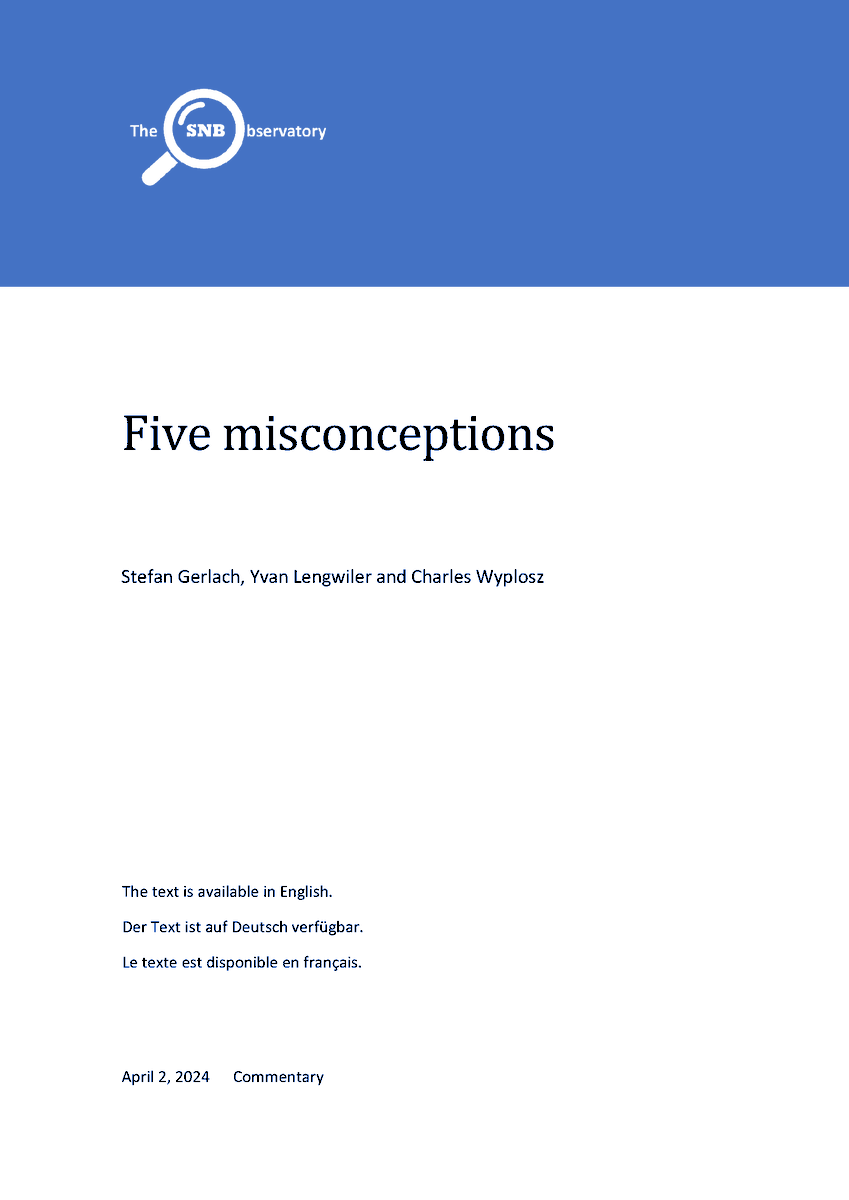 We just released a comment in which we discuss five misconceptions regarding the <a href="/SNB_BNS/">Swiss National Bank</a>. 

The report can be found here: snb-observatory.ch/en_US/misconce…