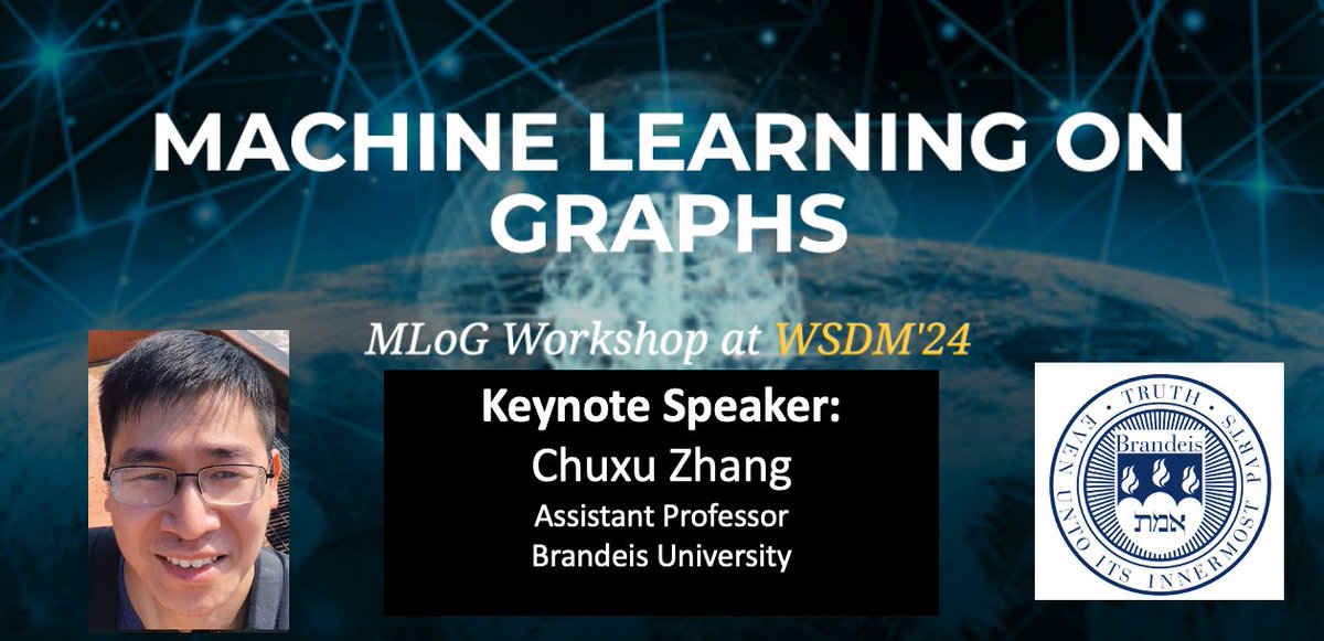 Thanks again to our keynote speaker Chuxu Zhang for their excellent talk "Graph Machine Learning: Effectiveness, Efficiency, and Safety"

#MLoG2024 #WSDM2024