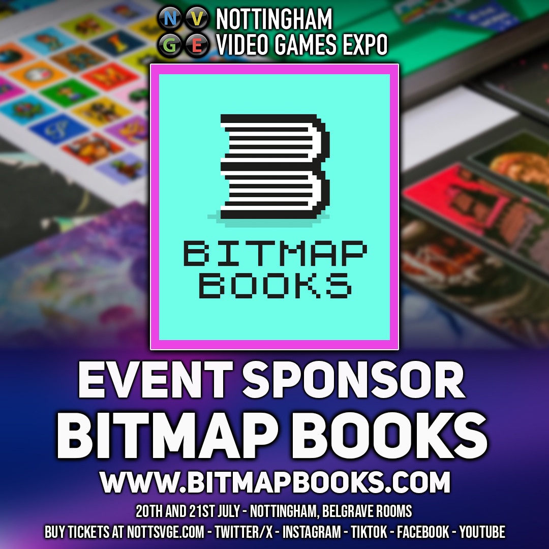 We're delighted to announce that this years Nottingham Video Games Expo is sponsored by @bitmap_books The Nottingham Video Games Expo takes place on the 20th & 21st July! Purchase your tickets here - eventbrite.co.uk/e/nottingham-v… #bitmapbooks #NottsVGE #Notts #Nottingham