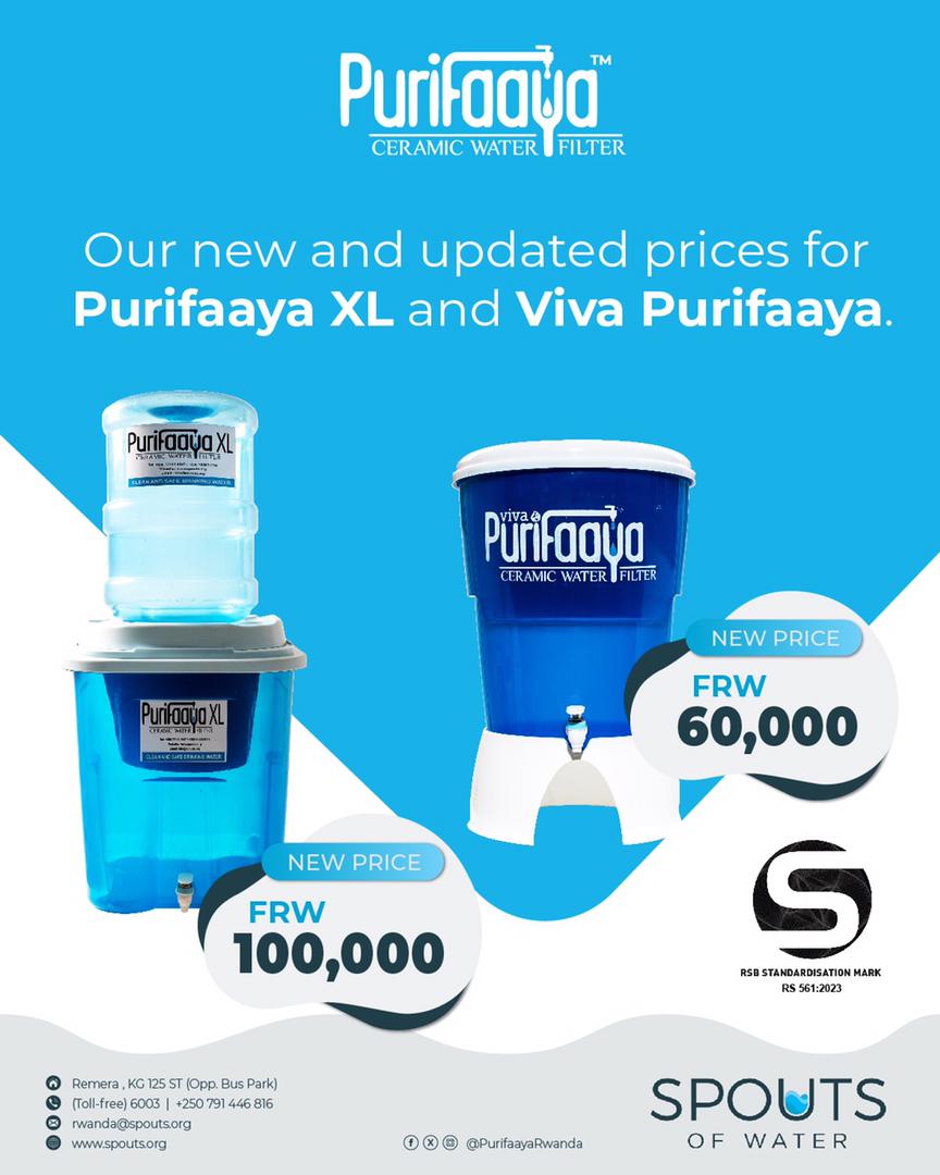 Announcement!!!
New prices, same exceptional quality! Explore our latest offers for Purifaaya XL and VIVA Purifaaya    #choose #purifaaya #ceramic #filters #cleandrinkingwater