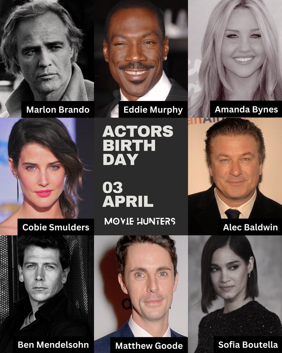 Actors Birthday 3 April 🎂

#marlonbrando #eddiemurphy #amandabynes #cobiesmulders #alecbaldwin #benmendelsohn #matthewgoode #sofiaboutella #april3 #famousbirthdays #happybirthday #birthdays #explorepage #explore #viral #trending #follow #moviehunters01