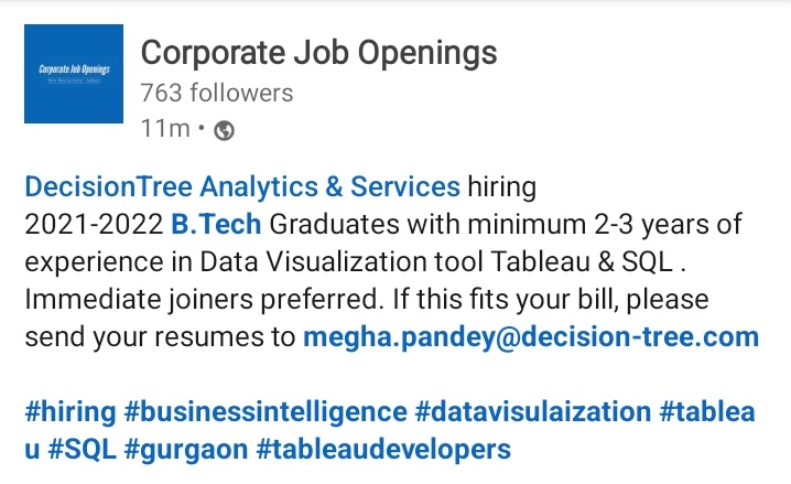 #Decisiontree hiring for #DataAnalytics roles.