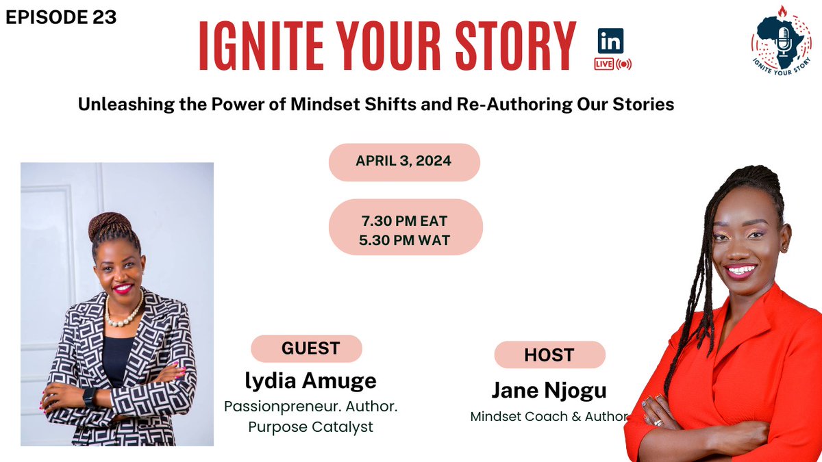 Do you know that one of the most Powerful Resources you have is your story? Join Jane and I today on LinkedIn for this enriching conversation. Beyond sharing my own story I will share how you can use your own story to advance your Leadership and Business! #IgniteYourStory