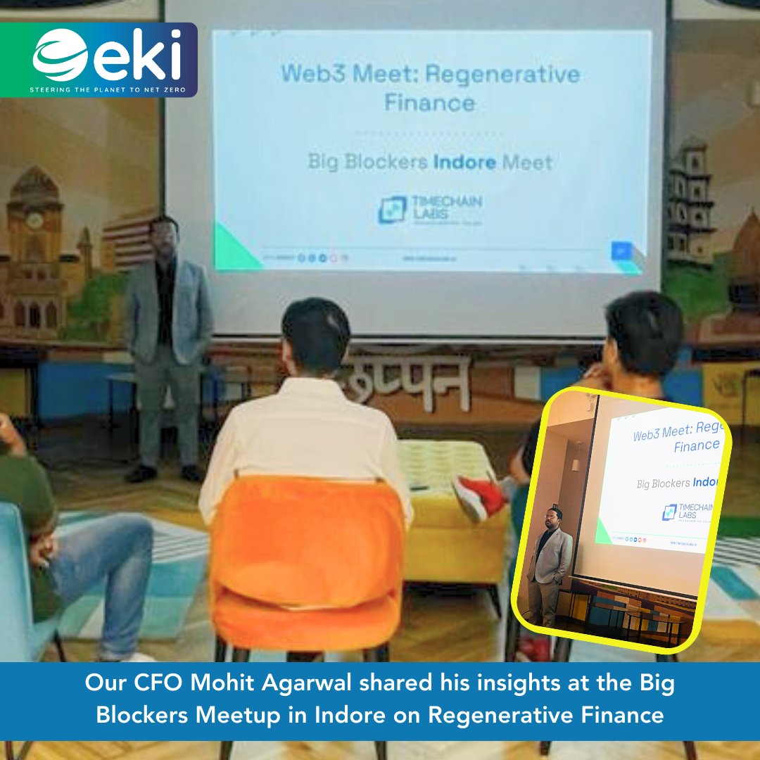 Our Chief Finance Officer, Mohit Agarwal guided professionals on the exploration of the cross-connection of Blockchain for Regenerative Finance. 
#BlockchainInFinance #RegenerativeFinance #SustainableFinance #FinancialInnovation #EKIEnergy #EKIEnergyServices #EnkingInternational