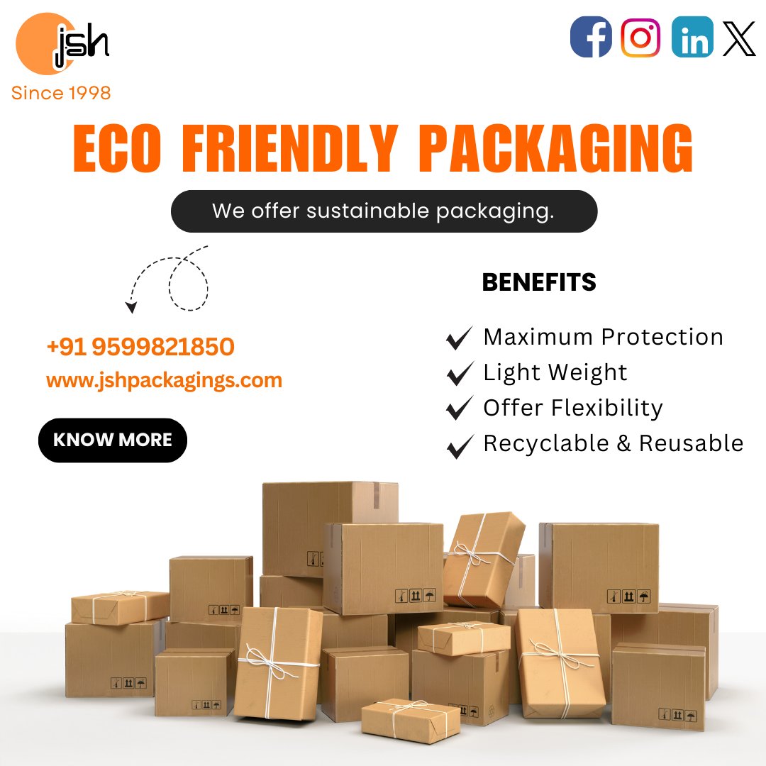 Our eco-friendly packaging solutions are recyclable, and reusable, and offer flexibility. Protect the environment with our packaging. 📦
.
#recyclablepackaging #reusablepackaging #corrugatedpackaging #corrugatedboxes #packagingbox #packagingsolutions #giftboxes #jshpackagings