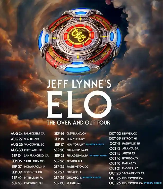 JEFF LYNNE comienza a colgar el cartel de SOLD OUT para algunas de sus fechas anunciadas y amplía nuevos conciertos para atender la gran demanda de sus fans...
elosp.com/jeff-lynnes-el…
More: elosp.com
#elosp #elo #electriclightorchestra #jefflynne #jefflynneselo