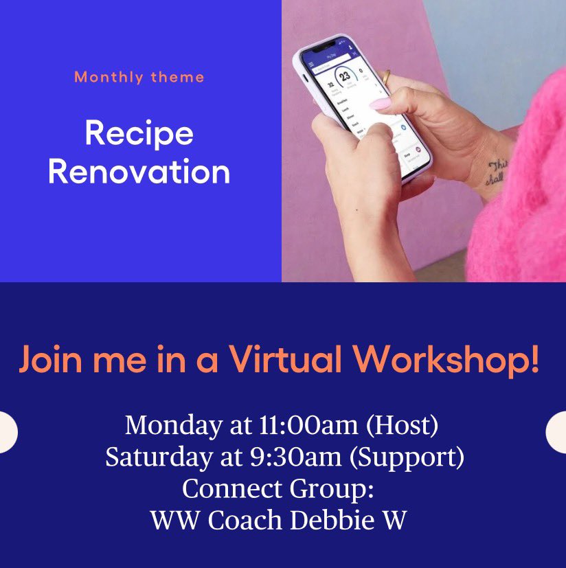 WabyDebbie's tweet photo. 🌟 Attention Weight Watchers members! 🌟

Join us on your WW  Journey for our virtual and physical studio workshops! 

Whether you're joining us from the comfort of your home or in person, we're here to support you on your wellness journey.

Come and check in with me @ww_uk https://t.co/UJHGHv9EyQ