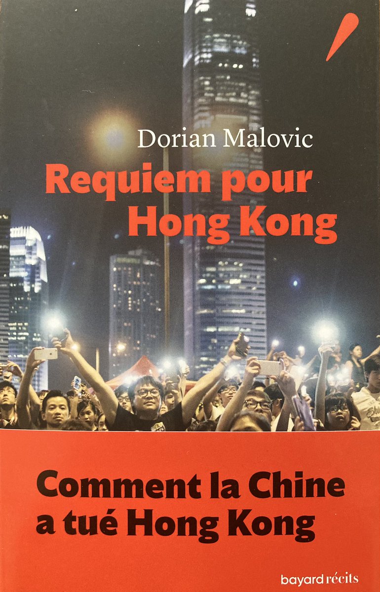‼️ Mon nouveau livre sur le tragique destin de Hong Kong 🇭🇰 sort aujourd’hui en librairie chez <a href="/Bayard_Editions/">Bayard Editions</a> au moment où une 2eme loi sur la Securite nationale vient d’être votée. Un récit-thriller qui évoque une bascule historique depuis 2012 vers l’agonie. <a href="/LaCroix/">La Croix</a>