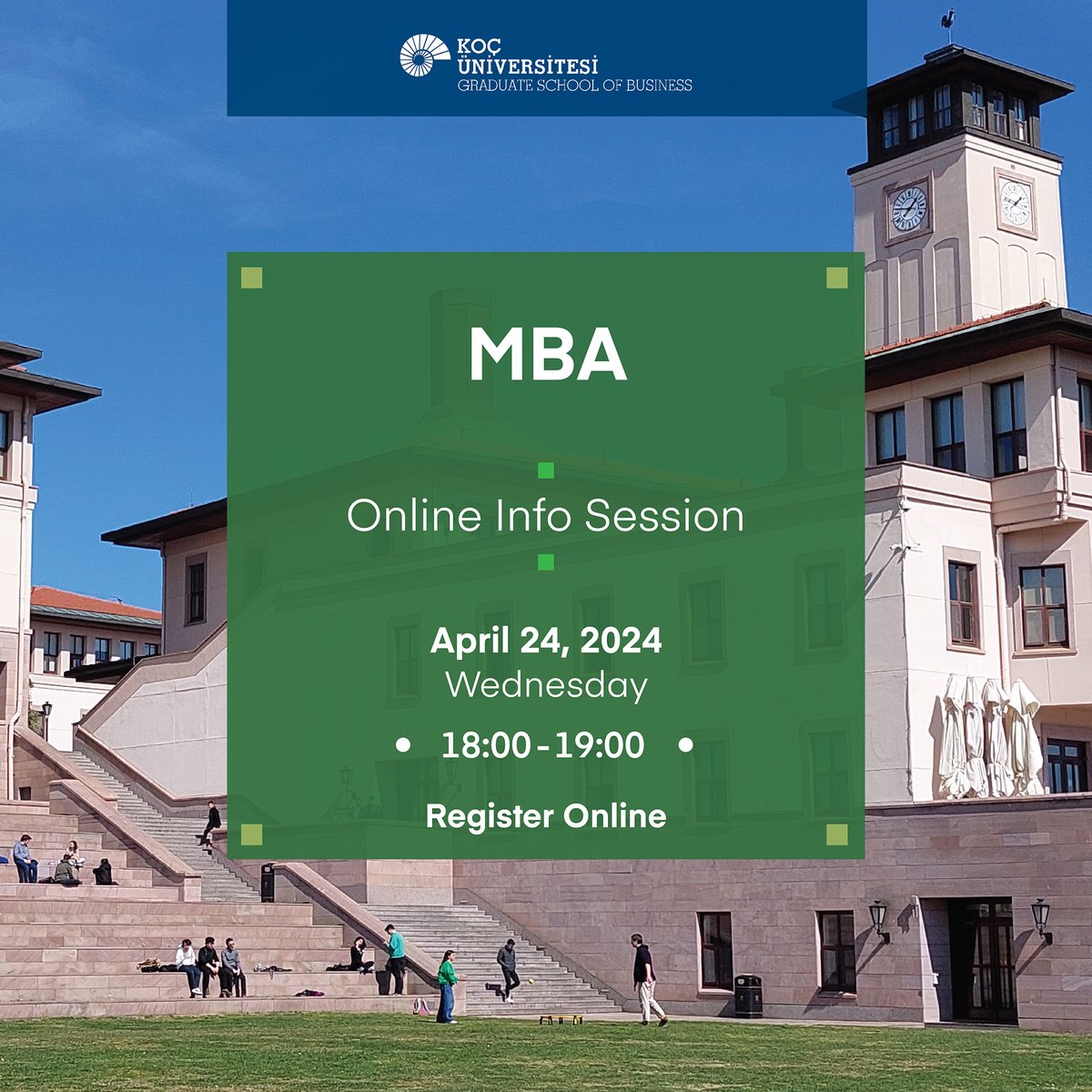 Eager to explore the world of MBA? Mark your calendar for our upcoming MBA Information Session on Wednesday, April 24th at 18:00 Istanbul Time. 📌 Registration Link: kocun.zoom.us/webinar/regist…